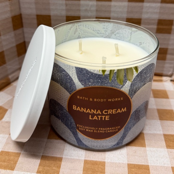 Bath & Body Works Other - NEW B&BW Banana Cream Latte 3 wick candle